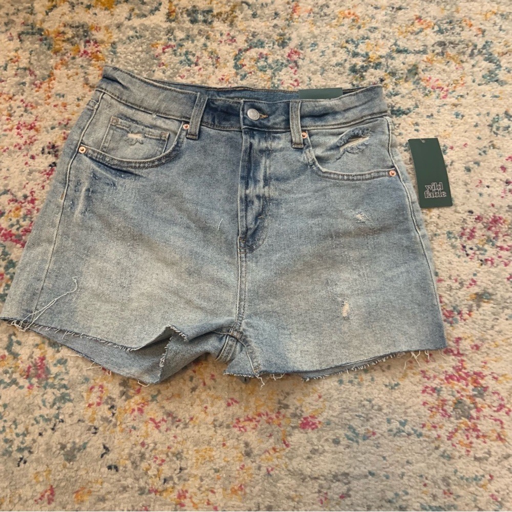 NWT Wild Fable Light Blue Distressed Jean Shorts